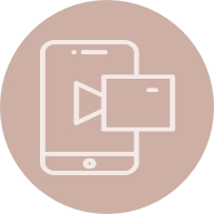 Choosing video or phone session format icon