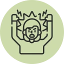 Anger or irritability icon
