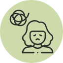 Constant anxiety or panic icon